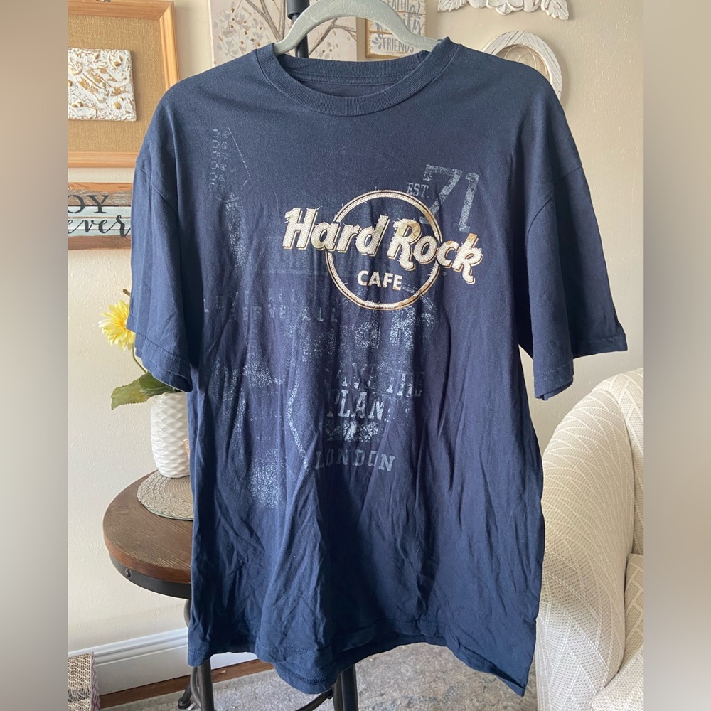 Blue Hard Rock Cafe London T-shirt - Large
